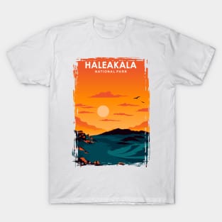 Haleakala national park hawaii travel poster T-Shirt